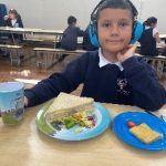 SEND Student eating lunch